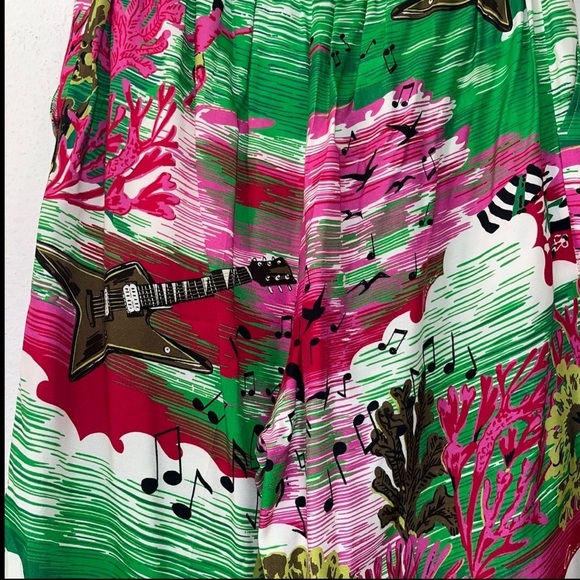 GUCCI Bermuda Shorts Green Pink White US 4 EU 40 Beach Surf Guitar NWT New - Picture 14 of 16